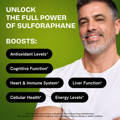 Healthbiotics Sulforaphane Supplement | Organic Broccoli Sprouts & Stabilized Sulforaphane – 240 Pills (2 Packs)