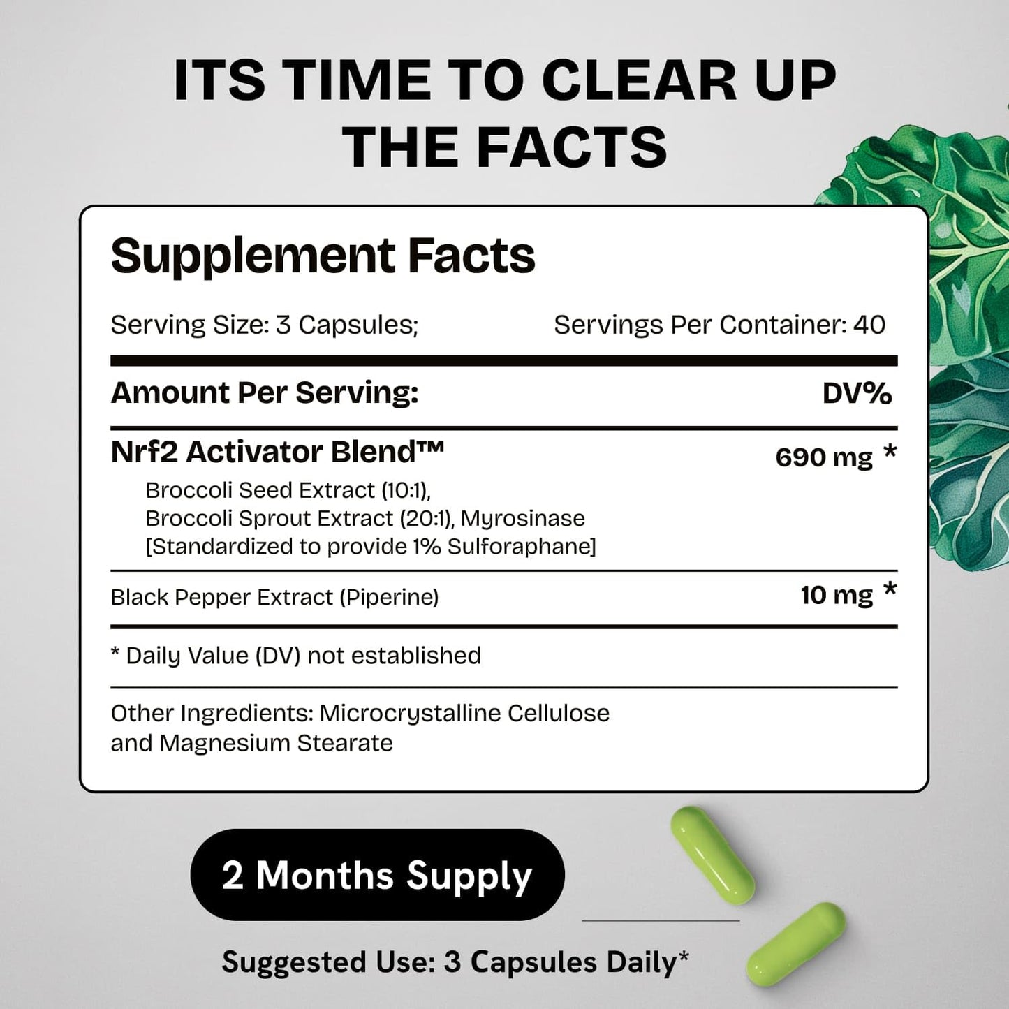 Healthbiotics Sulforaphane Supplement | Organic Broccoli Sprouts & Stabilized Sulforaphane – 240 Pills (2 Packs)