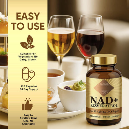 NADH 1500 mg with Resveratrol – 120 Caps | NMN Alternative for Cellular Energy & Anti-Aging