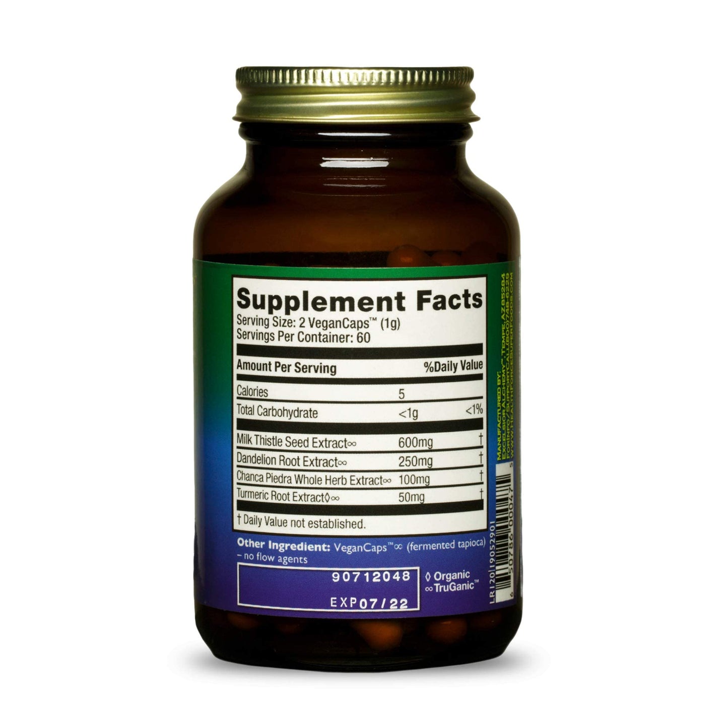 HealthForce SuperFoods Liver Rescue - Natural Liver Cleanse with Milk Thistle & Dandelion Root | Gluten-Free & Vegan | 120 Capsules