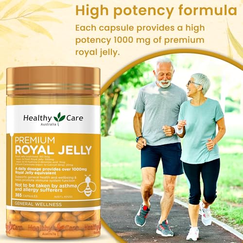 Healthy Care Royal Jelly 1000, 365 Capsules – Made in Australia