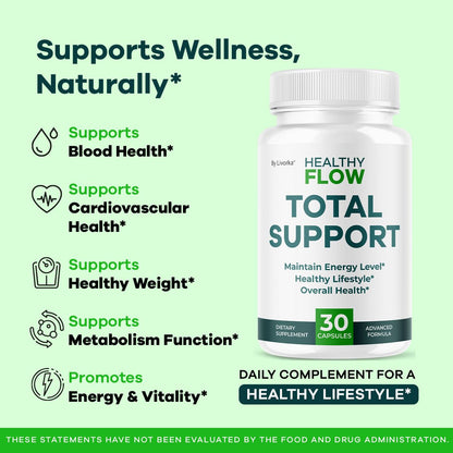 Healthy Flow Capsules | Official HealthyFlow Supplement – Premium All-Natural Ingredients, 30 Capsules