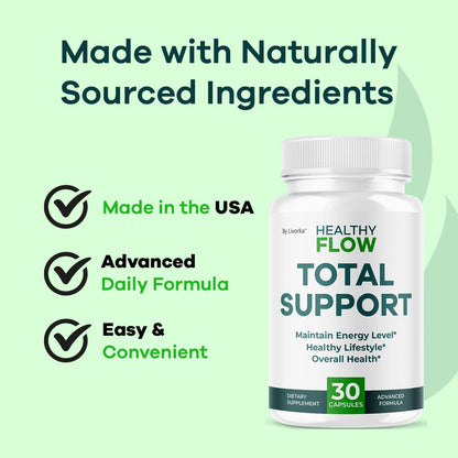 Healthy Flow Capsules | Official HealthyFlow Supplement – Premium All-Natural Ingredients, 30 Capsules