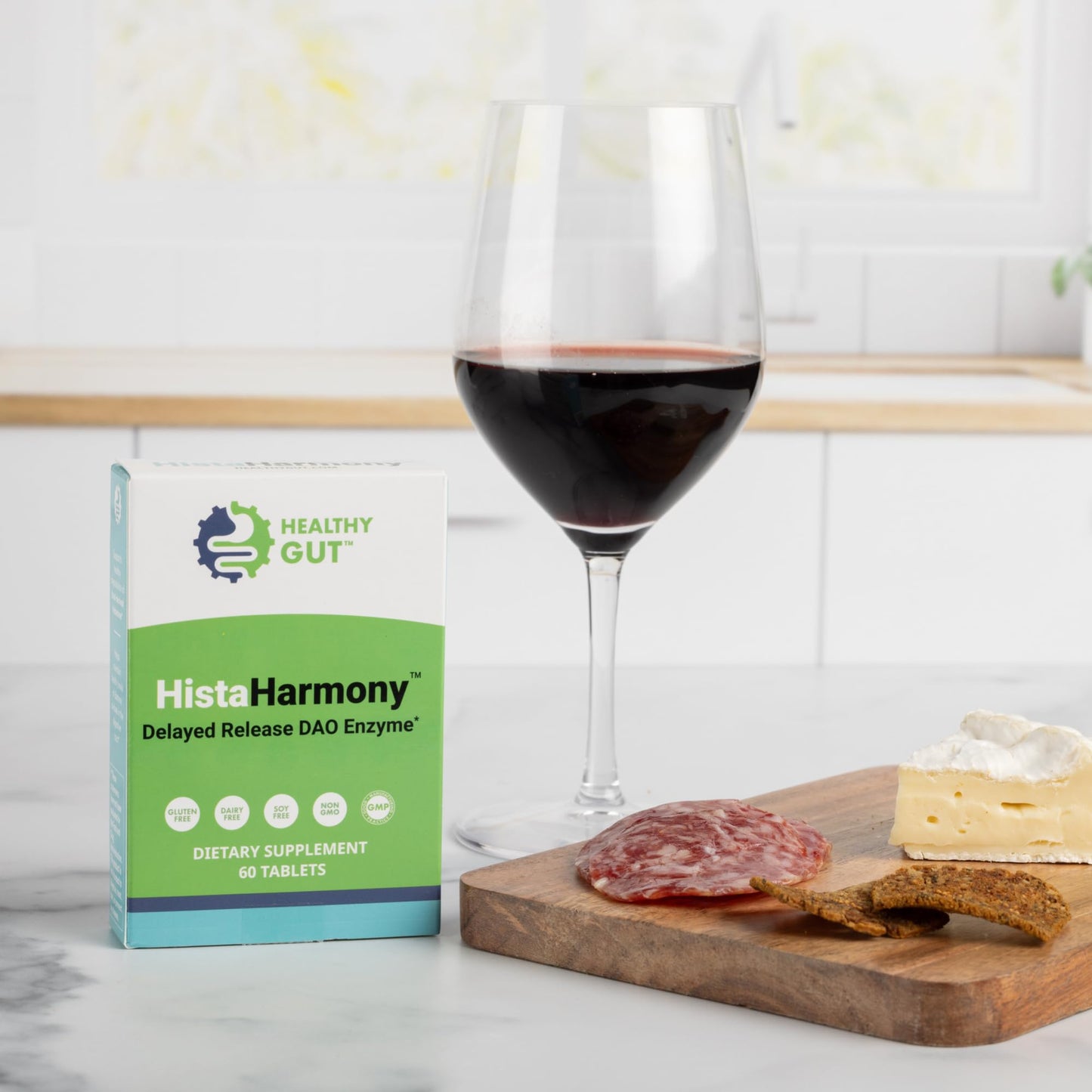 Healthy Gut HistaHarmony DAO Enzyme Supplement – 30,000 HDU, Delayed Release, 60 Servings
