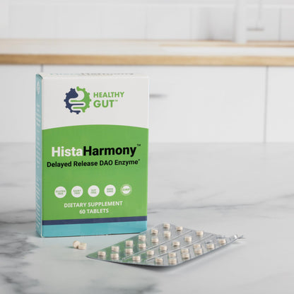 Healthy Gut HistaHarmony DAO Enzyme Supplement – 30,000 HDU, Delayed Release, 60 Servings