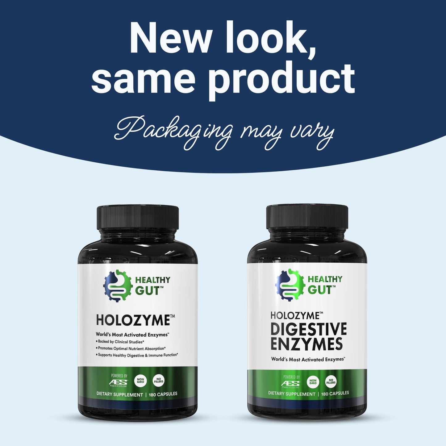 Healthy Gut HoloZyme Max Strength Digestive Enzymes | FODMAP Support with Inulinase, Amyloglucosidase & Invertase | 90 Servings