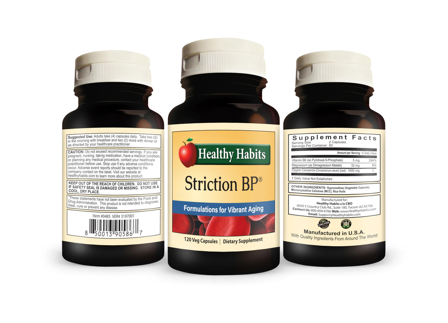 Healthy Habits StrictionBP Bottle – 120 Veg Capsules
