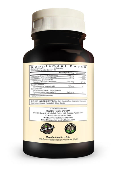 Healthy Habits StrictionD with Banaba, Cinnamon & Crominex 3+