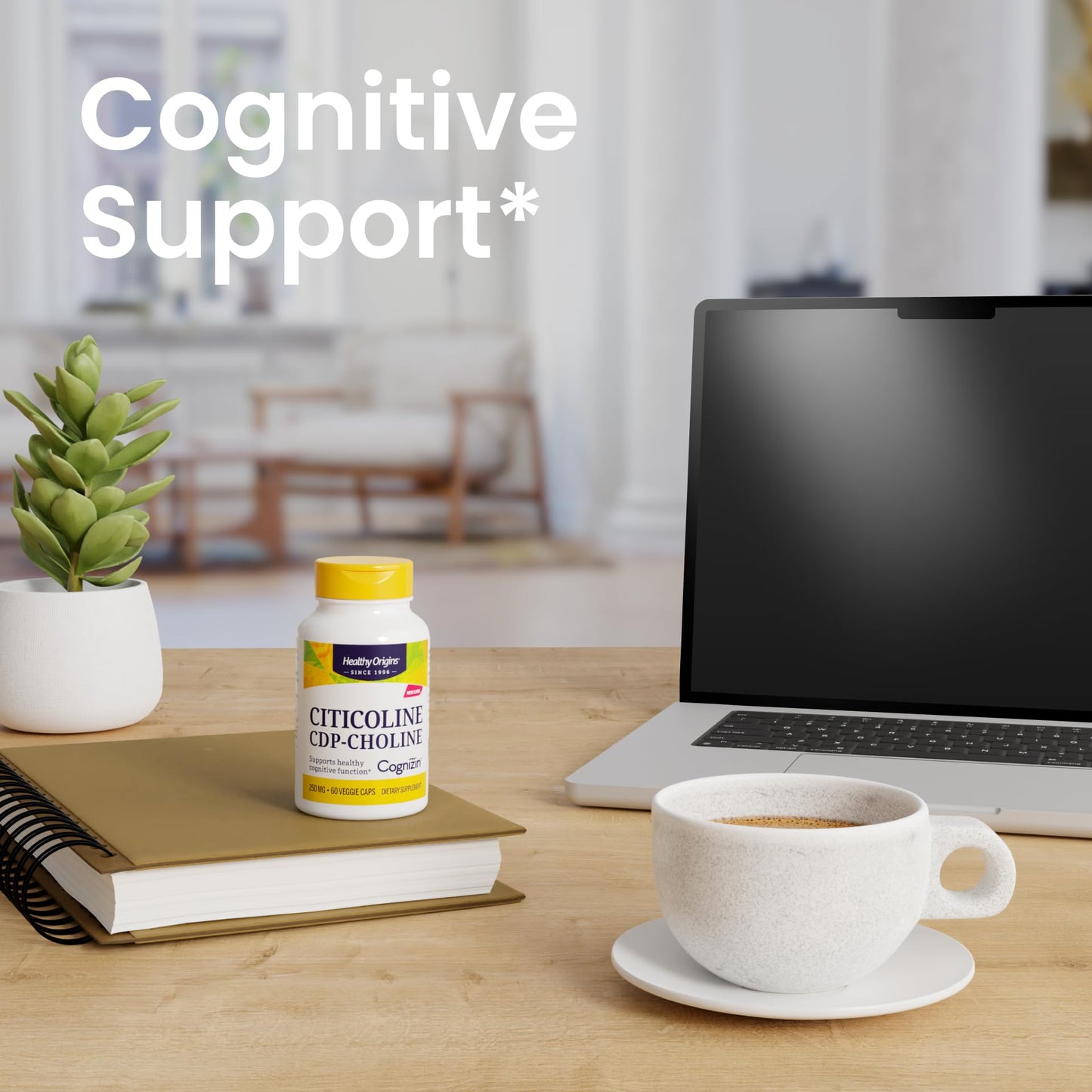 Healthy Origins Cognizin Citicoline 250 mg – Memory Support, CDP Choline (Non-GMO, Vegan, Gluten-Free) – 150 Veggie Capsules