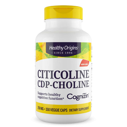 Healthy Origins Cognizin Citicoline 250 mg – Memory Support, CDP Choline (Non-GMO, Vegan, Gluten-Free) – 150 Veggie Capsules
