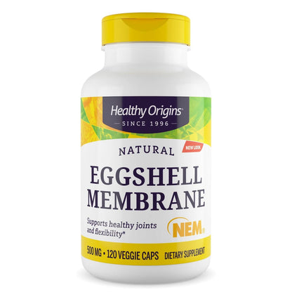 Healthy Origins Eggshell Membrane 500 mg (NEM) – Joint Support, Non-GMO, Gluten Free, 120 Veggie Caps