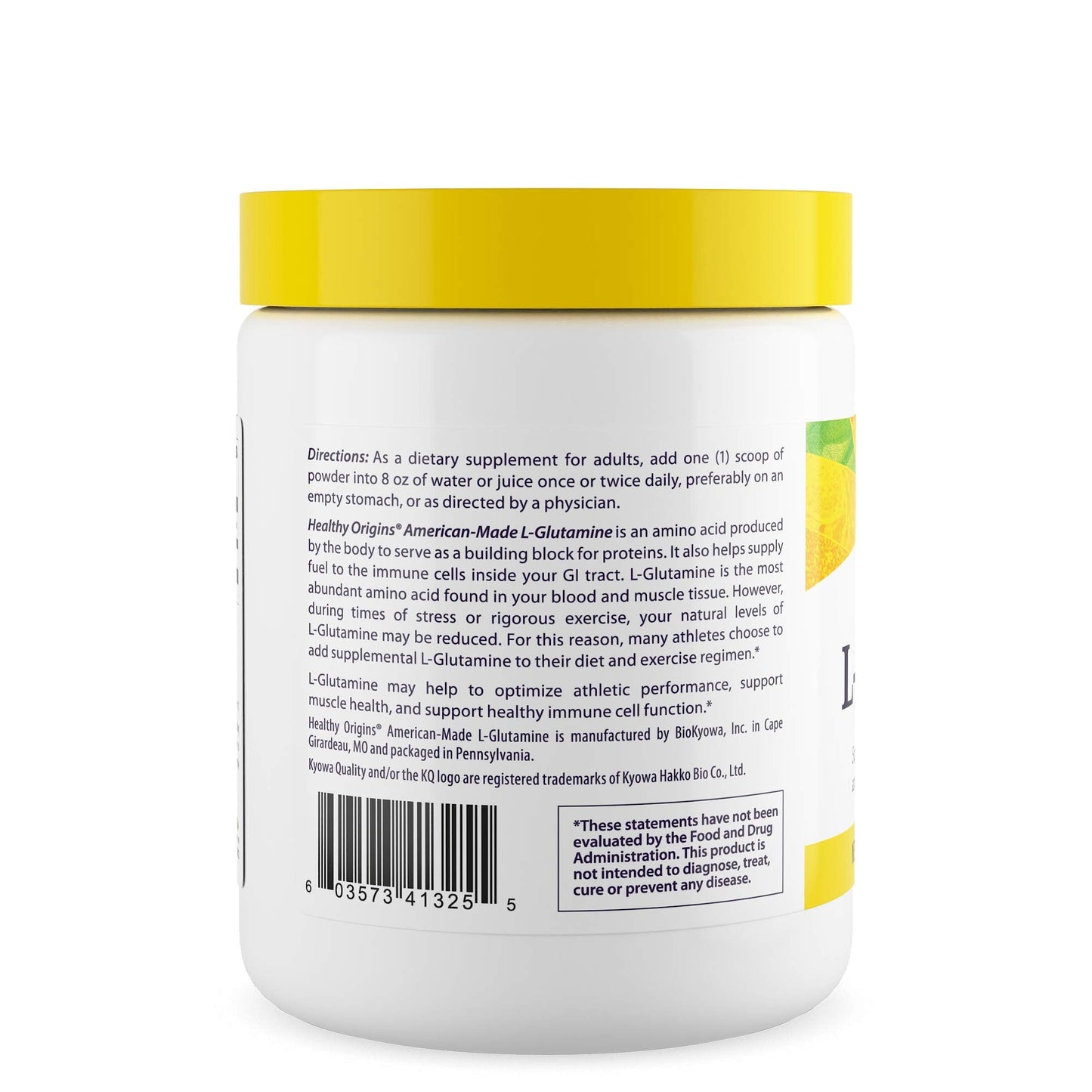Healthy Origins L-Glutamine Powder - American-Made, Non-GMO, Gluten Free (10.6 oz)