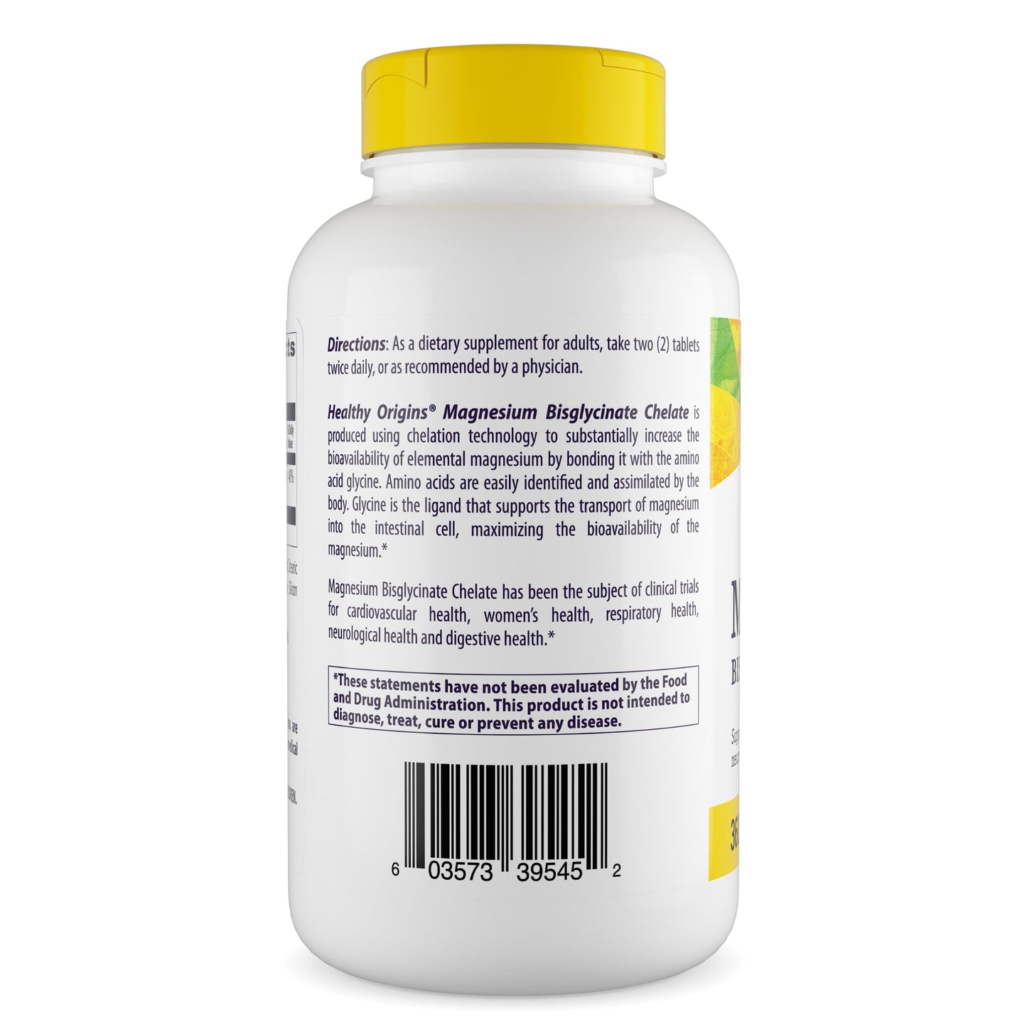 Healthy Origins Magnesium Bisglycinate Chelate – Non-GMO, Gluten Free, Vegan, Cardiovascular & Bone Support, 360 Tablets