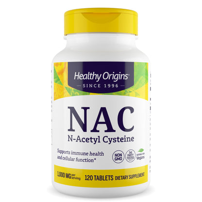 Healthy Origins NAC 1,000 mcg – Immune Health & Cellular Support | 120 Tablets