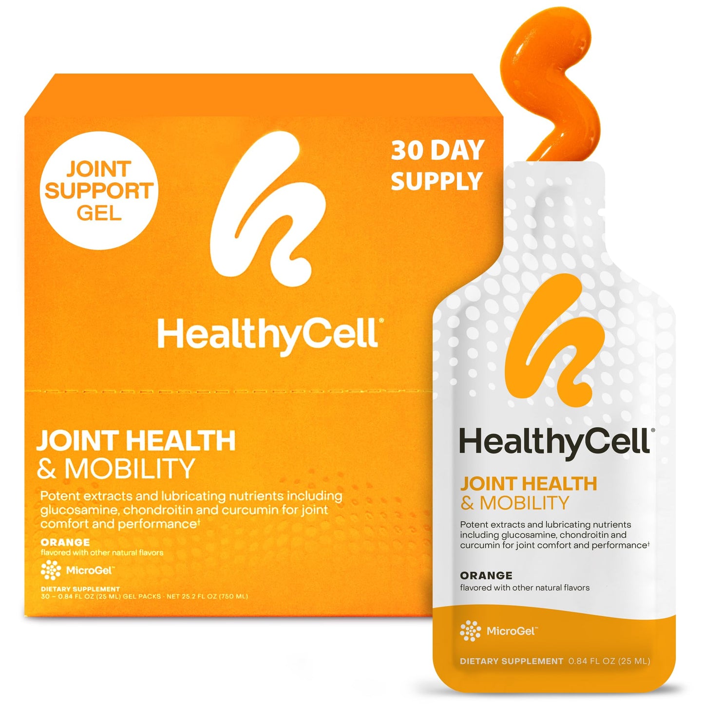HealthyCell Joint Health & Mobility Daily MicroGel – Ultra-Absorbable Gel Packs, 30 Count