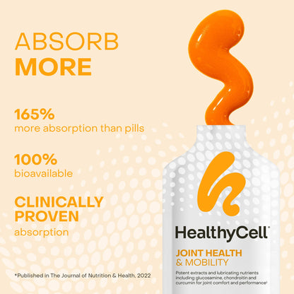 HealthyCell Joint Health & Mobility Daily MicroGel – Ultra-Absorbable Gel Packs, 30 Count