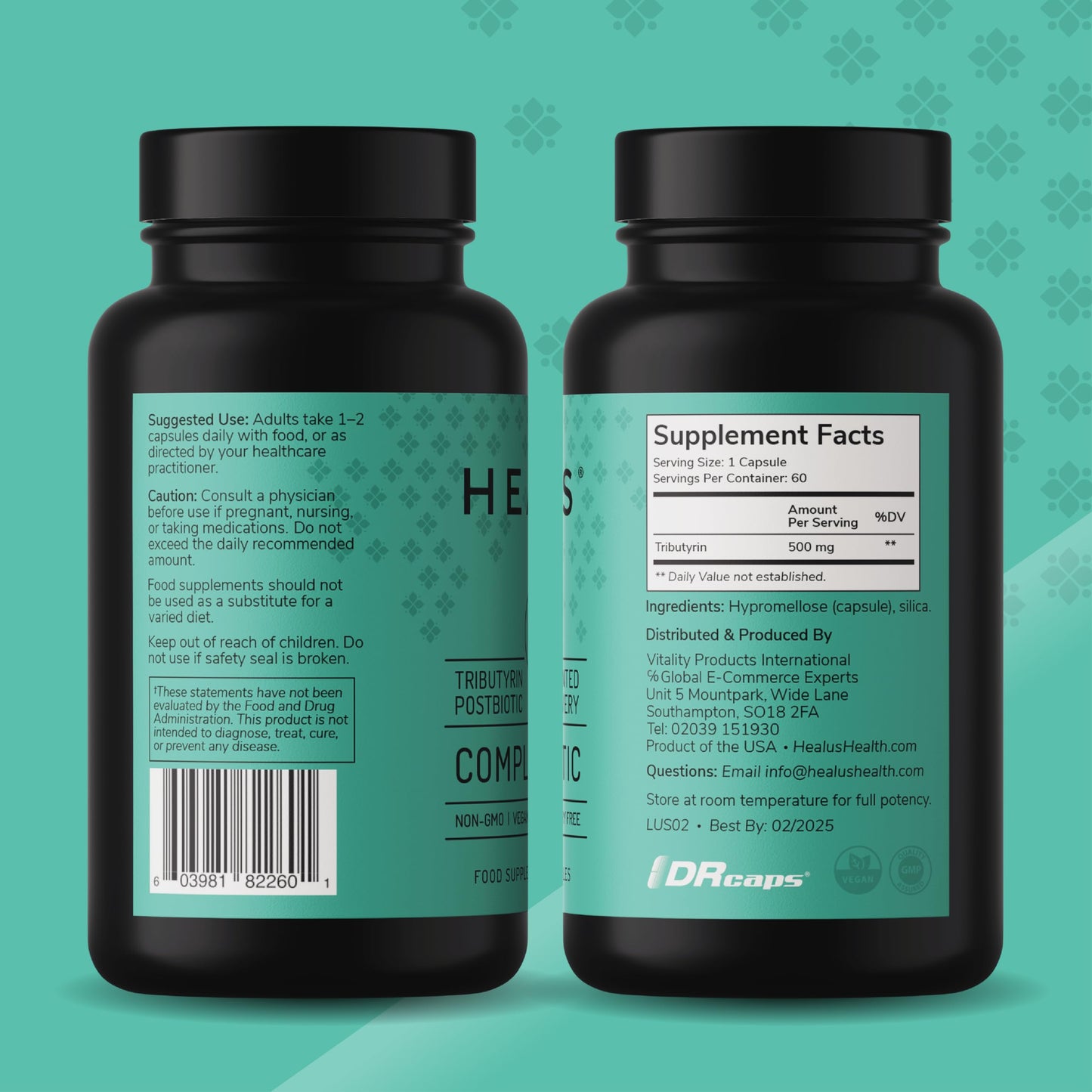 Healus Complete Biotic - Postbiotic Tributyrin for Gut Health