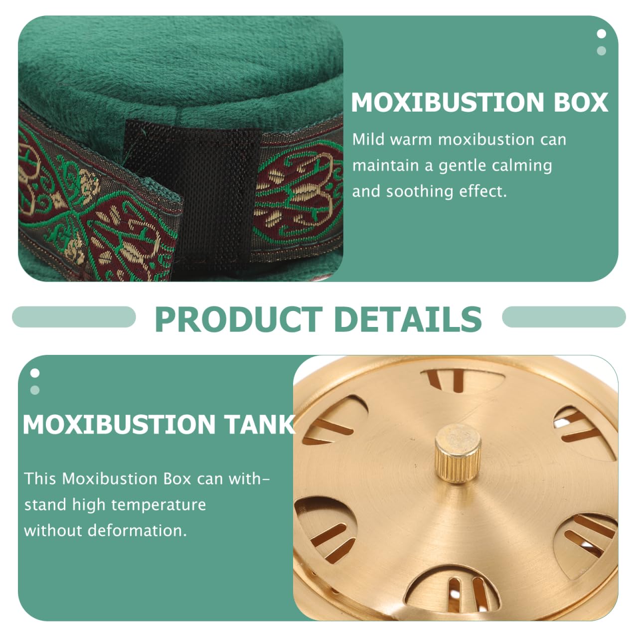 Healvian Moxibustion Box Copper Moxa Burner Kit – Easy to Use, Sturdy