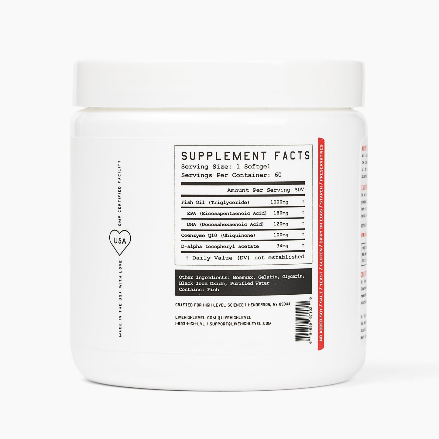 CoQ10 + Omega-3 + Vitamin E | Heart, Body & Mind Health | Gluten Free