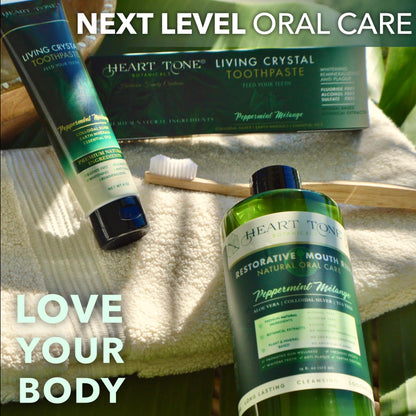 Heart Tone Botanicals Living Crystal Toothpaste - Fluoride Free & Remineralizing Nano Hydroxyapatite
