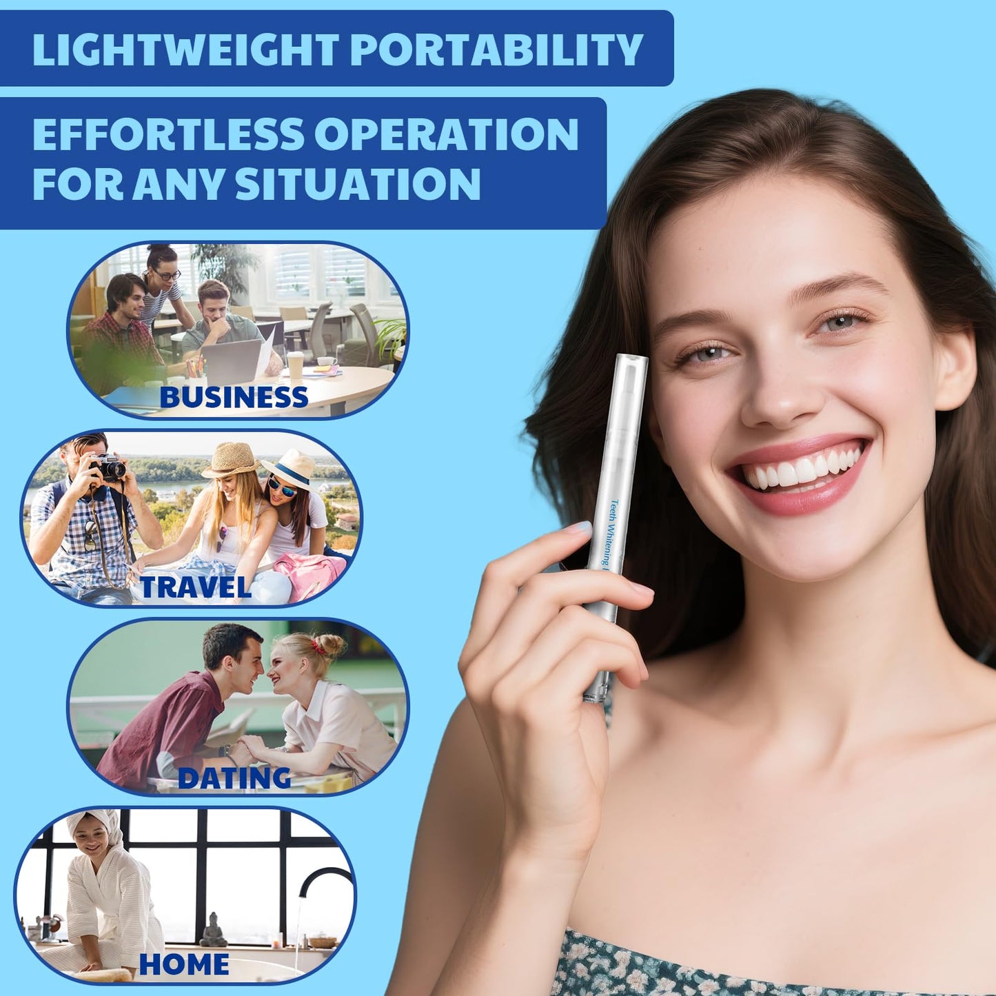 Hedhedhed Teeth Whitening Pen 4-Pack – No Sensitivity, Mint