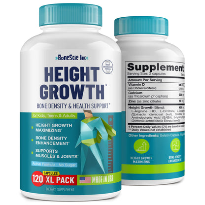 Height Growth Maximizer - Made in USA | Natural Height Booster & Bone Growth Pills