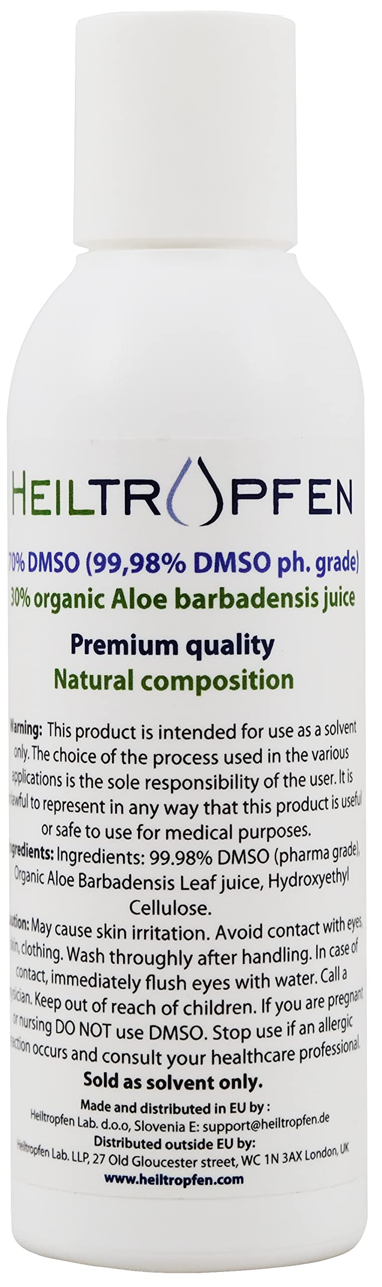 Heiltropfen DMSO Gel with Aloe Vera – 5 oz / 150 g | Third-Party Tested, High Purity
