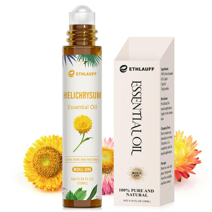 Helichrysum Essential Oil Roll-On – 100% Pure Aromatherapy for Skin Vitality & Anti-Aging