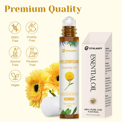 Helichrysum Essential Oil Roll-On – 100% Pure Aromatherapy for Skin Vitality & Anti-Aging