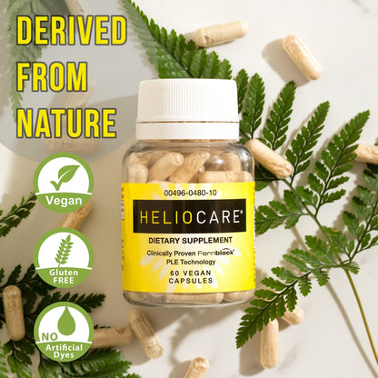 Heliocare Skin Care Dietary Supplement - 240mg Polypodium Leucotomos (PLE) with Fernblock – 60 Veggie Capsules