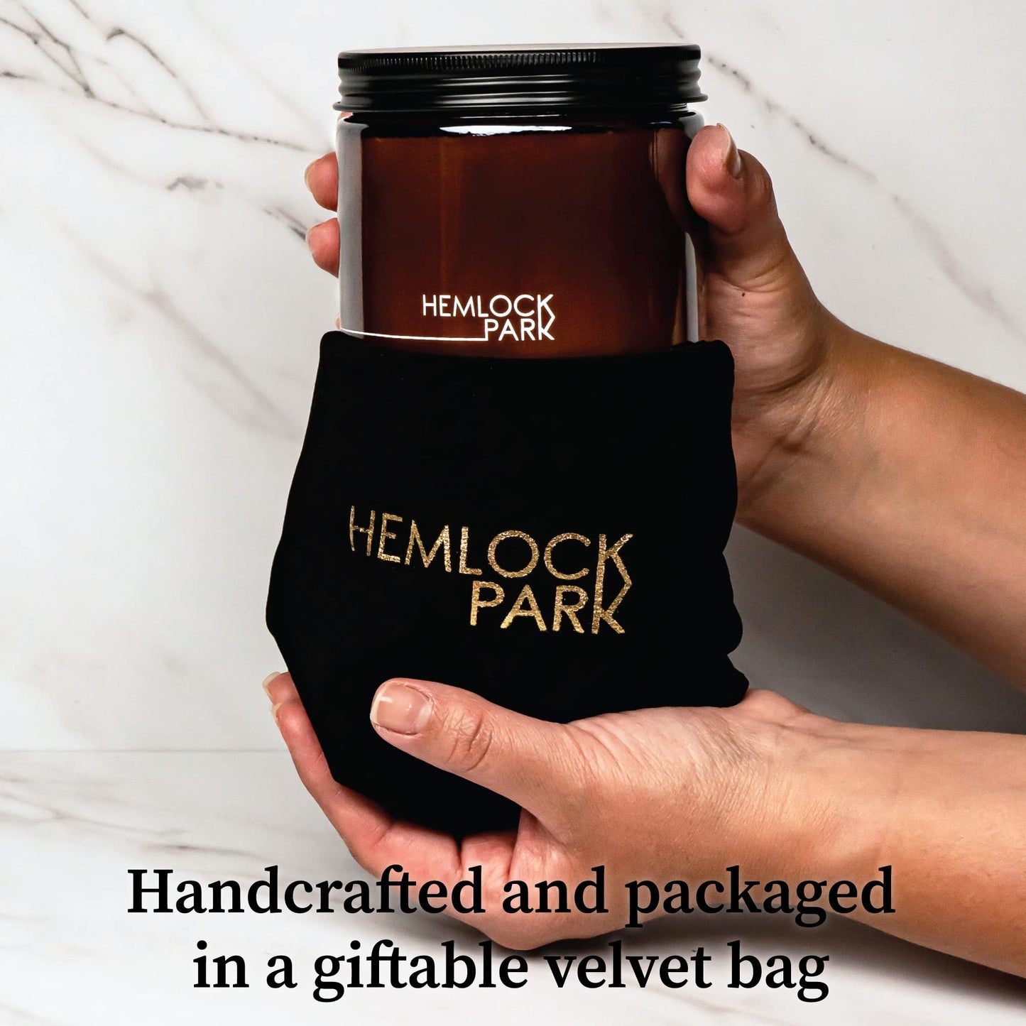 Hemlock Park Crackling Wood Wick Candle - 16 oz Pomelo Citrus, Handcrafted