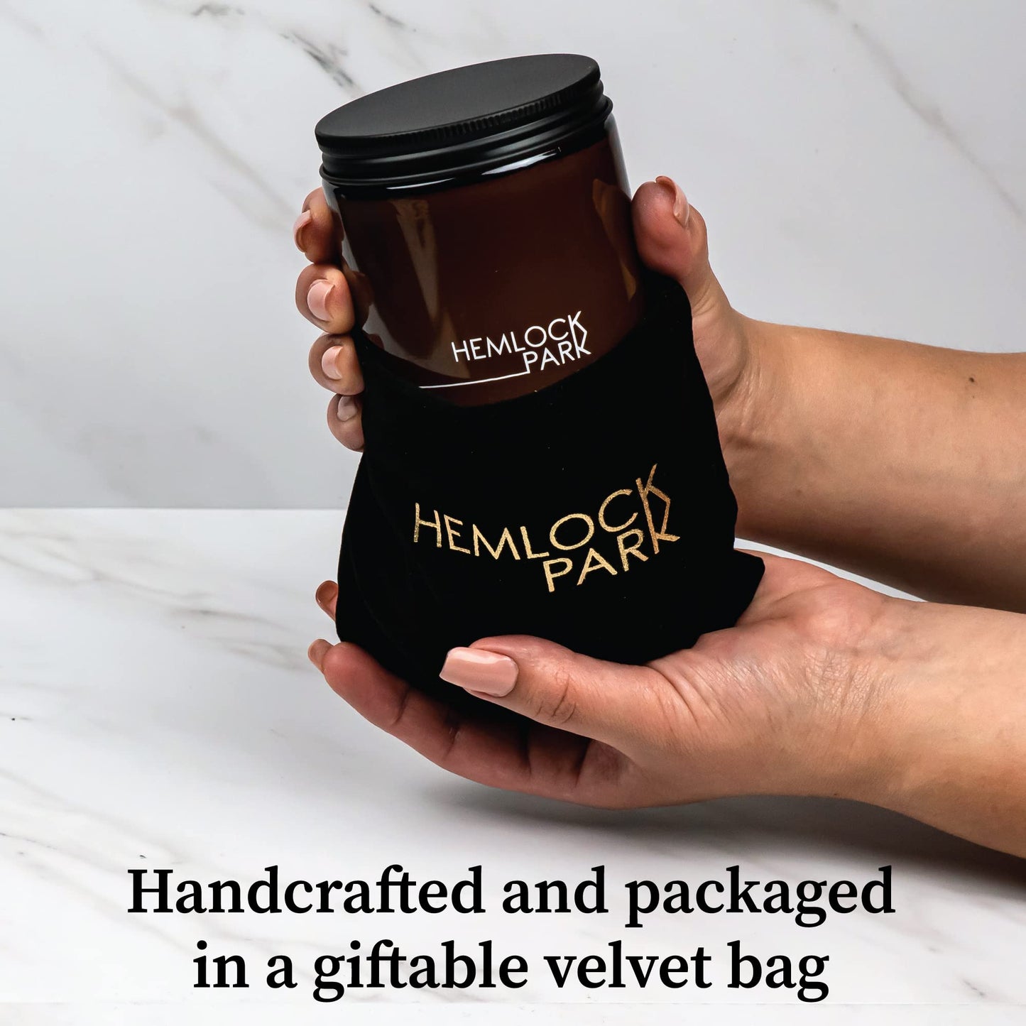 Hemlock Park Crackling Wood Wick Candle | Oud Forest, 8 oz Natural Coconut Wax