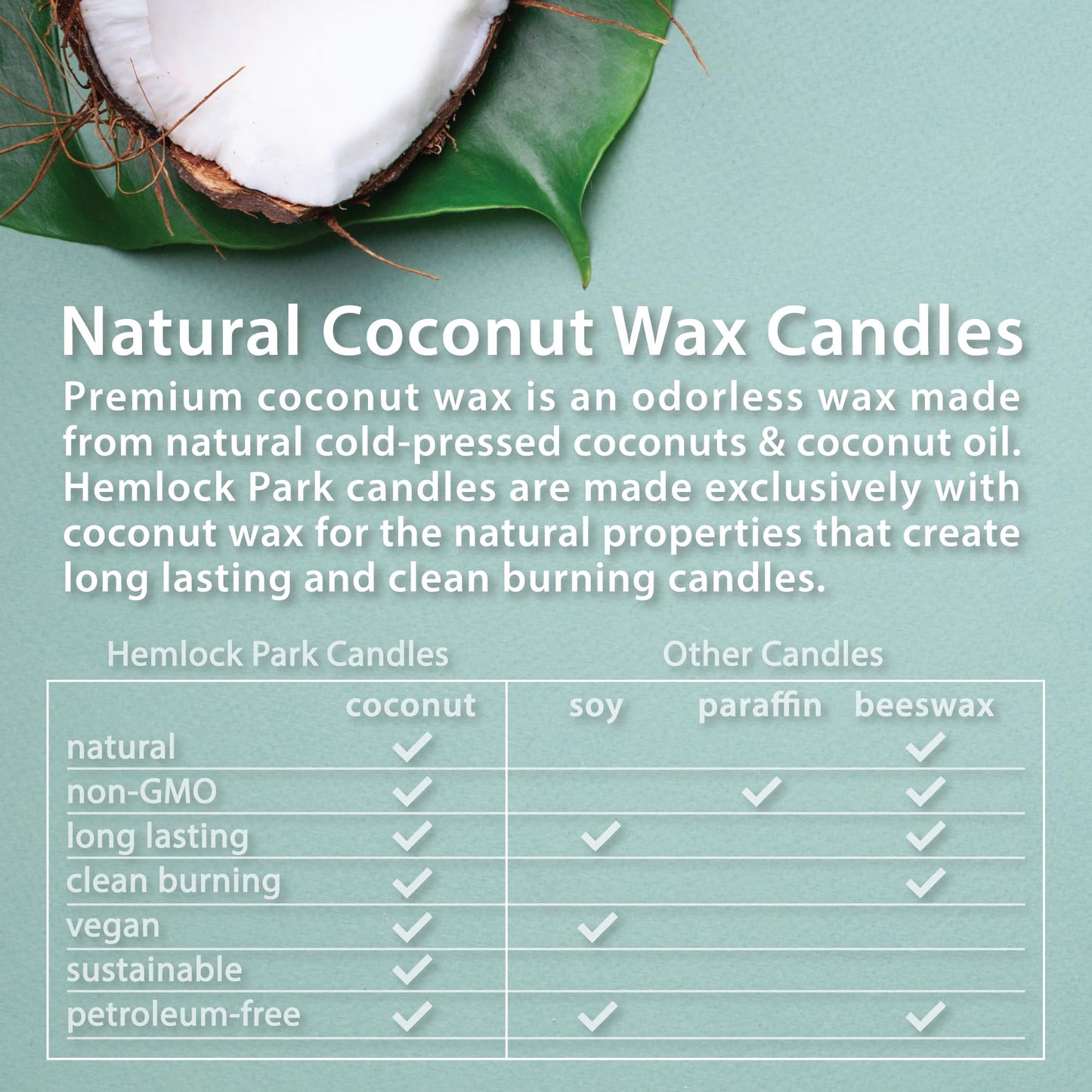 Hemlock Park Wood Wick Candle – Handcrafted Coconut Wax, Bamboo Grapefruit, 7.2 oz