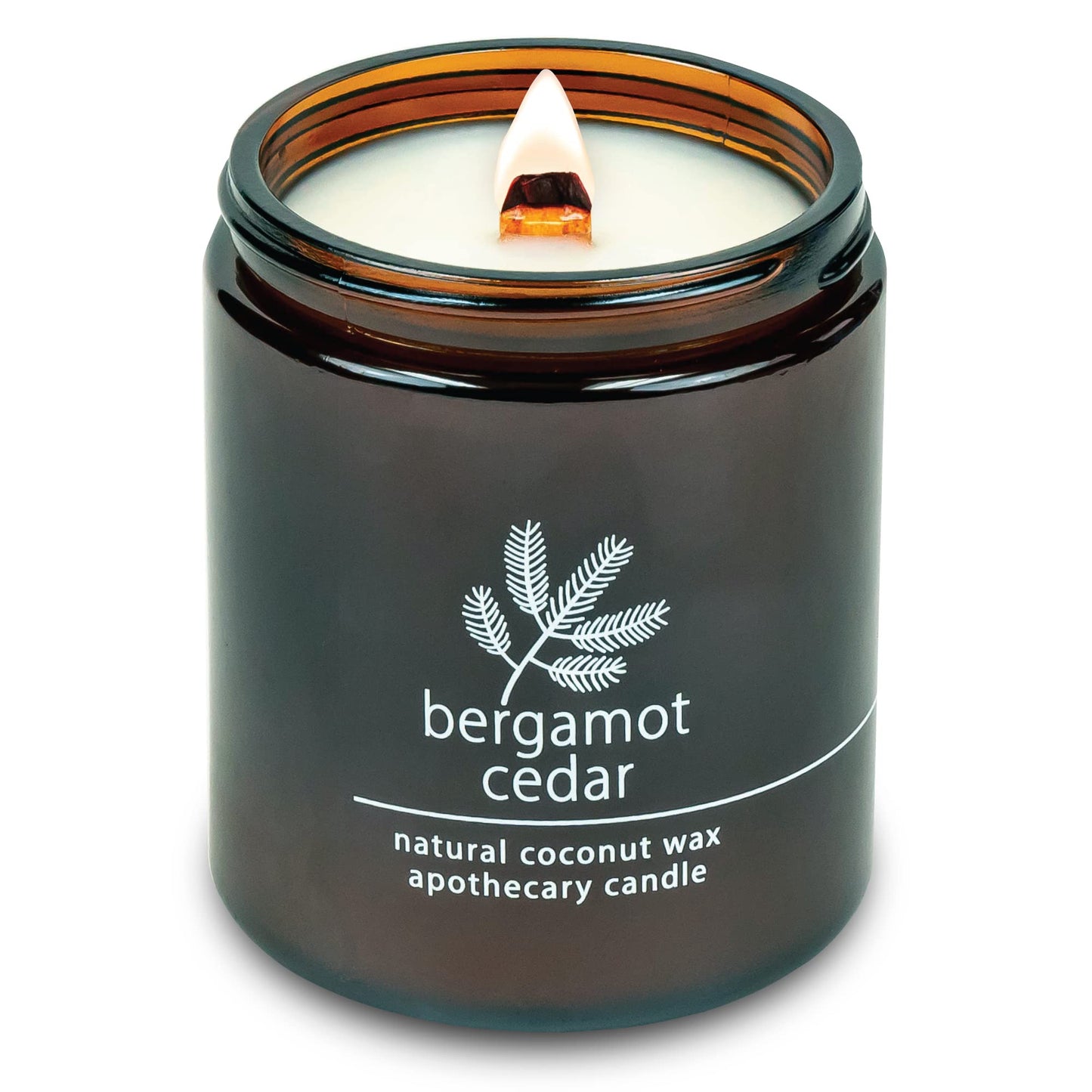Hemlock Park Crackling Wood Wick Candle – 8 oz Bergamot Cedar