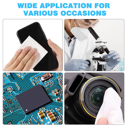 Hemoton 600 Pcs Electronic Wipes Screen Cleaner – Lint-Free Cleaning Cloths for Glasses, TV & Laptop