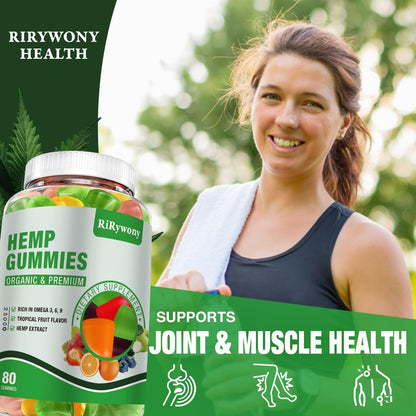 Hemp Gummies (3 Packs) – High Potency Organic Hemp Oil Extract, 240 Count