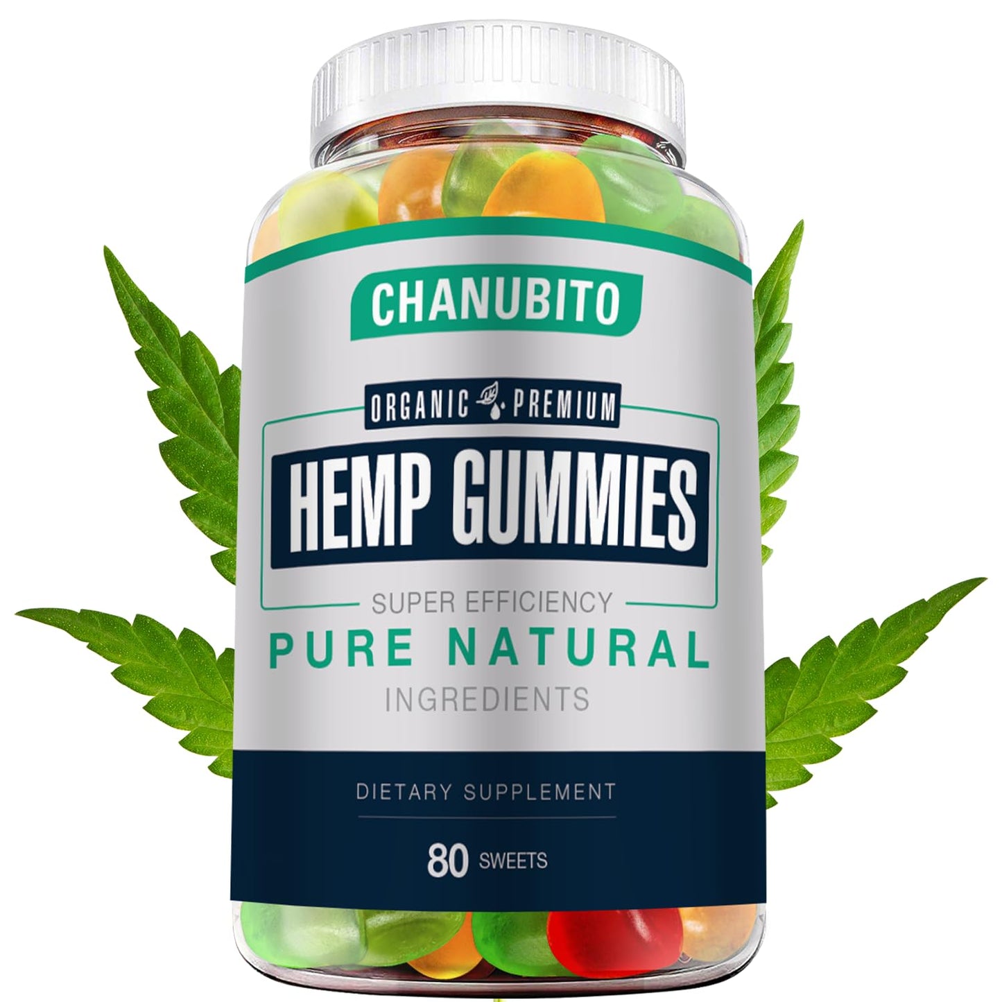 Hemp Gummies for Pain, Sleep & Anxiety - Organic, Vegan, Non-GMO
