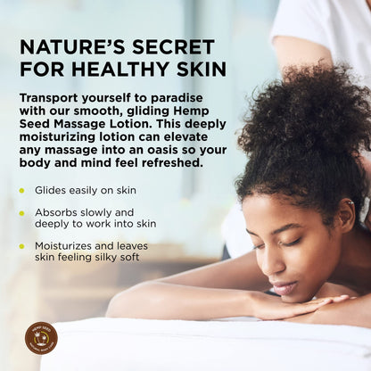 Hemp Seed Massage Lotion Lavender - 8 oz | Vegan & Cruelty-Free