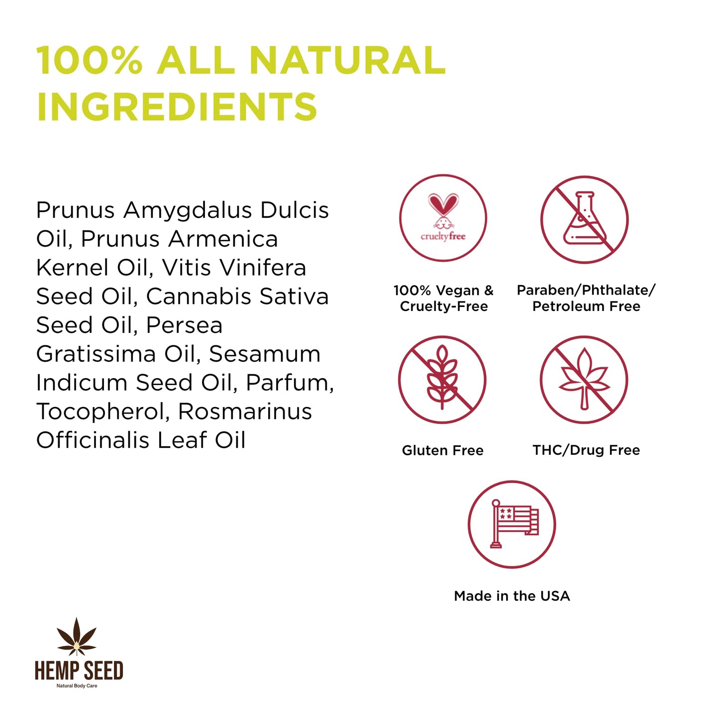 Hemp Seed Massage & Body Oil, Lavender – 8 oz | Vegan & Cruelty-Free