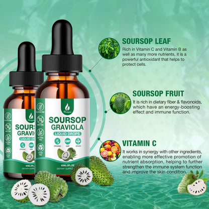 Hemyum Soursop Bitters Liquid Drops – 7 in 1 Graviola + Sea Moss, 2 oz