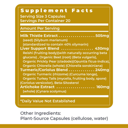 HepatoVen by Premier Research Labs - Milk Thistle Liver Support | 60 Veg Capsules