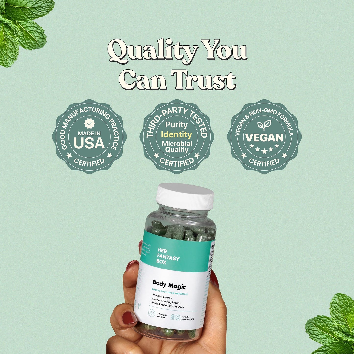 Her Fantasy Box | Body Magic Chlorophyll Capsules - 30 Vegan Capsules