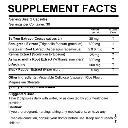Her Spark Menopausal Libido & Mood Support - Female Hormone Balance & Desire Booster with Ashwagandha Fenugreek & Shetavari - Hormone-Free, Vegan Menopause Supplement