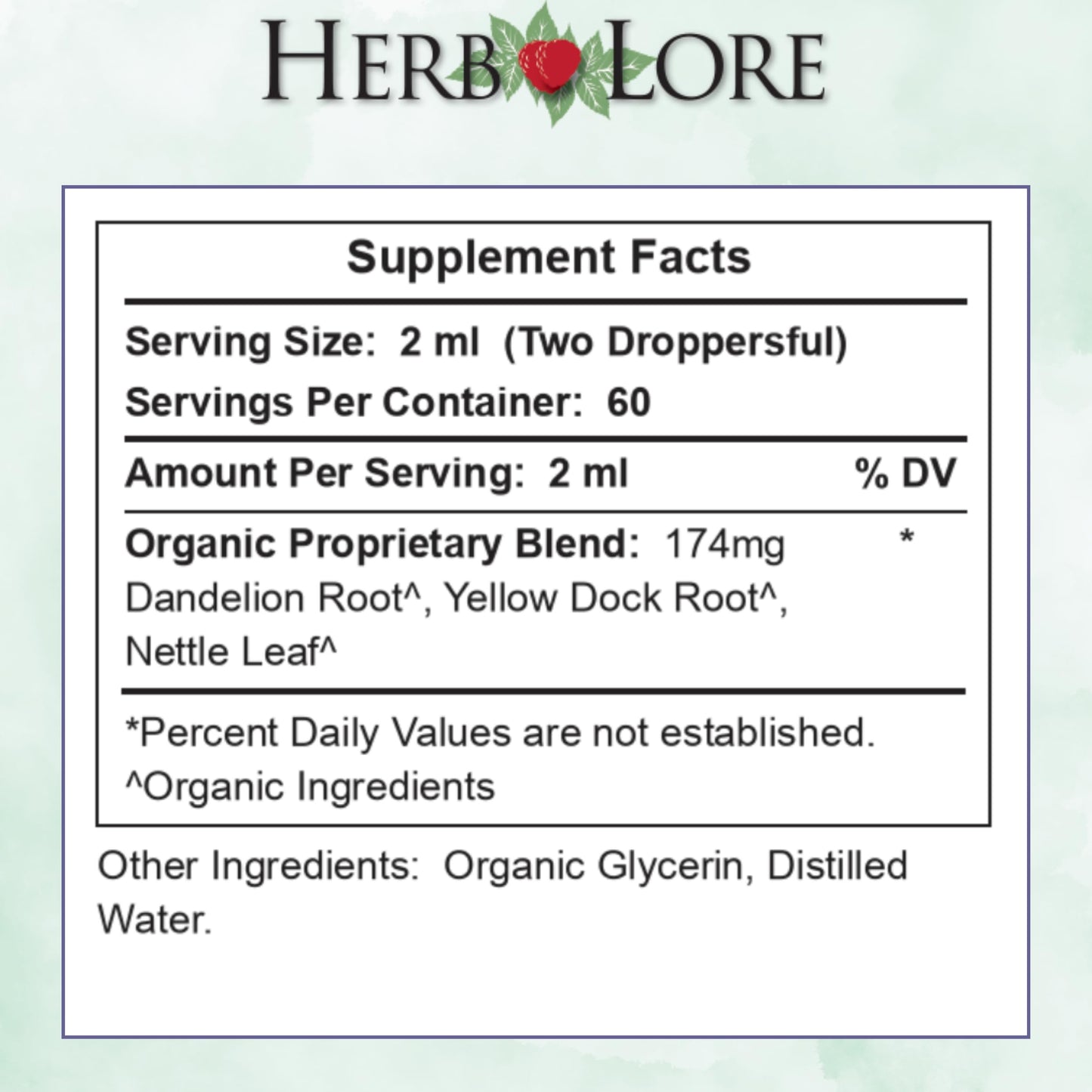 Herb Lore Iron Tonic - Organic Liquid Iron Drops for Kids & Women (4 fl oz) - Plant-Based & Vegan