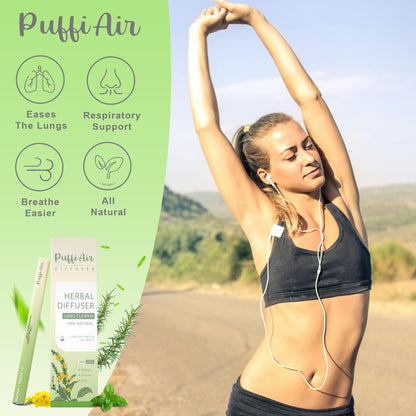 Herbal Diffuser Bundles (2 Sticks Orange & Green) | PUFFIAIR 4-in-1 Wellness