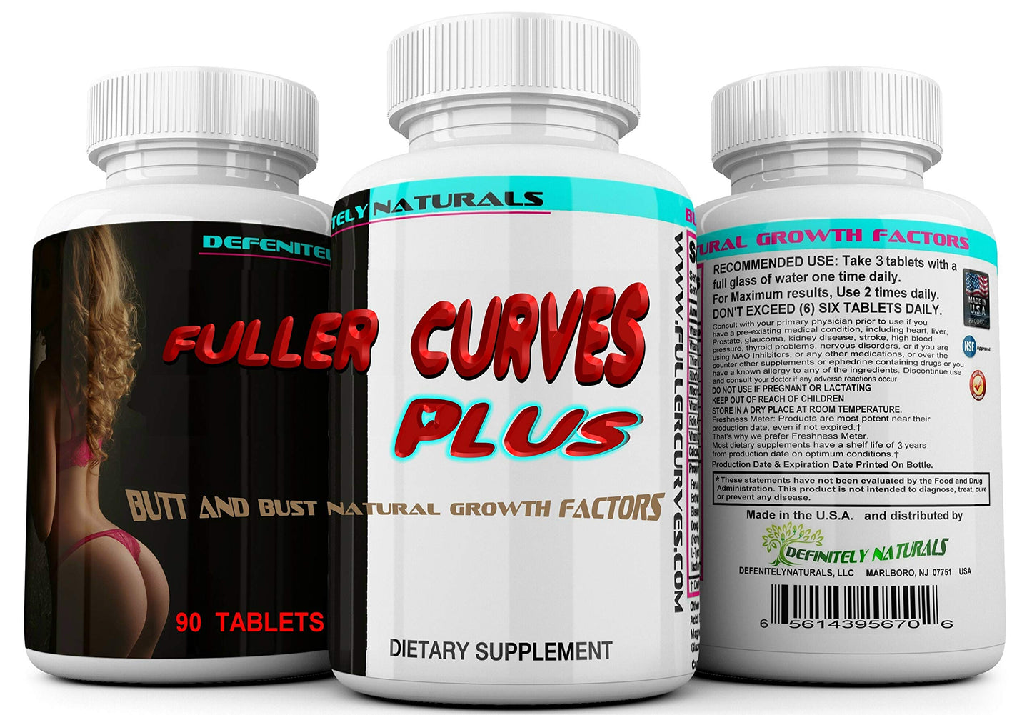 Fuller Curves Plus – Natural Butt and Bust Enlargement Pills (90 Tablets)