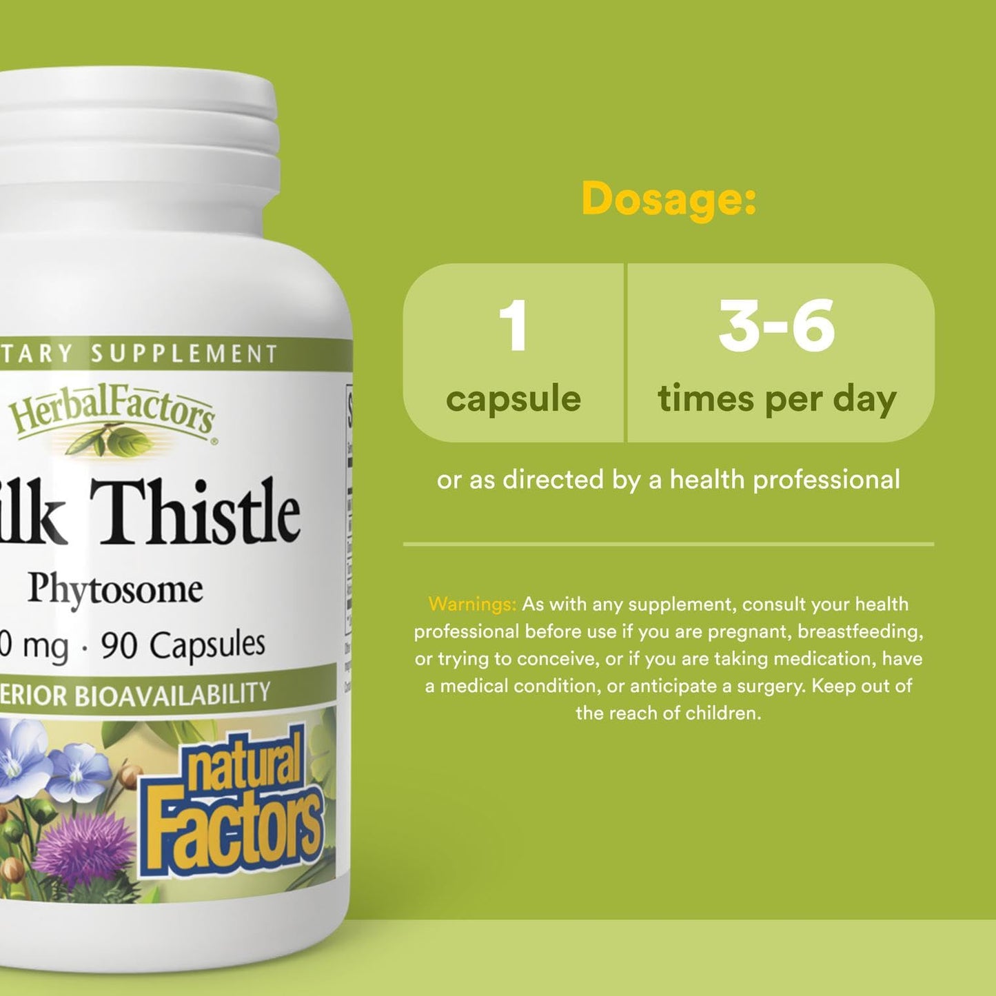 HerbalFactors Milk Thistle Phytosome – Liver Support, 90 Capsules