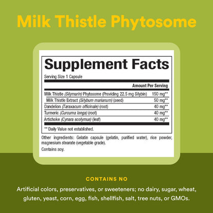 HerbalFactors Milk Thistle Phytosome – Liver Support, 90 Capsules