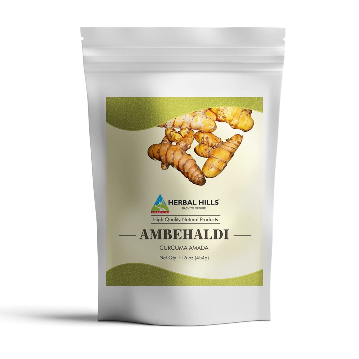 HERBAL HILLS Ambehaldi Powder Turmeric Powder 16 Oz (454 g) | Ambe Haldi, Curcuma Amada, Curcuma Longa, Turmeric Curcumin