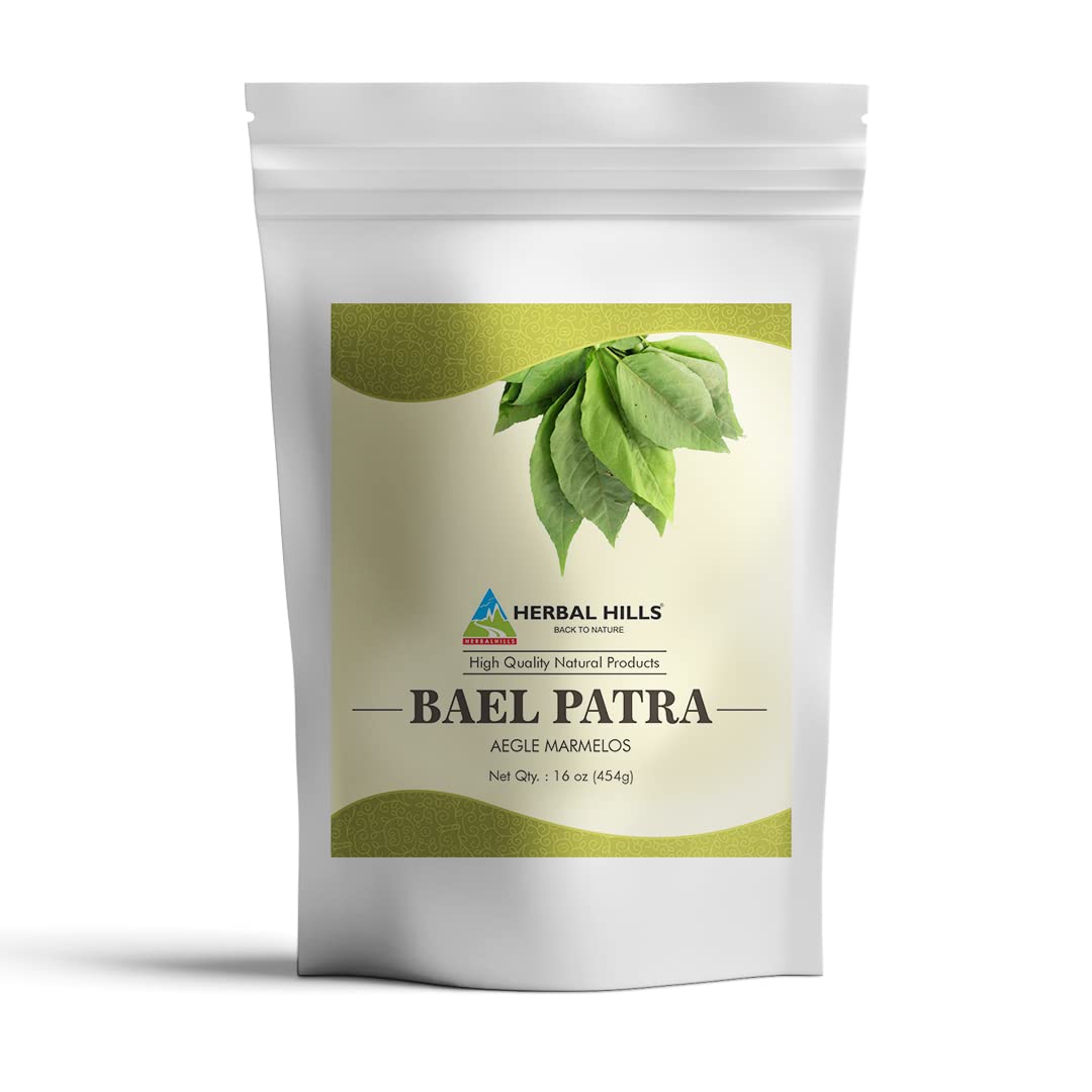 HERBAL HILLS Bael Patra Powder – Bilva Powder (Bilva Leaf) 16 Oz | Aegle Marmelos